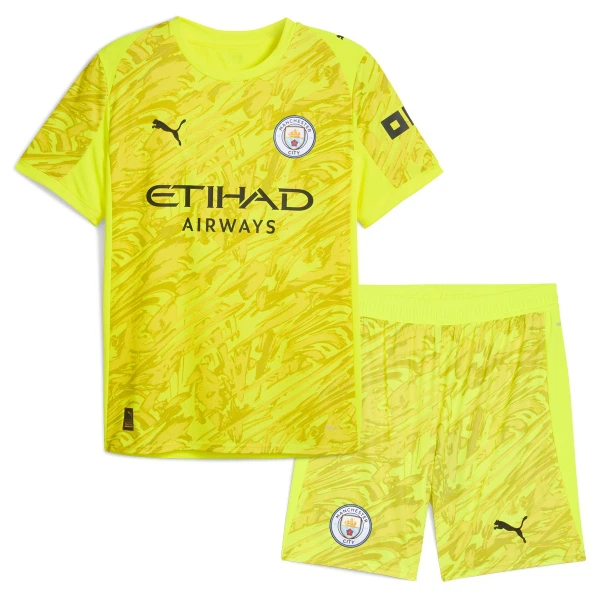 Brankářské Fotbalové Dresy Manchester City Dětské 2025-26 Žlutá