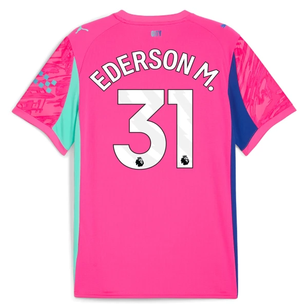Brankářské Fotbalové Dresy Manchester City Ederson Moraes M. 31 2025-26 Růžová Brankářské Fotbalové Dresy Manchester City Ederson Moraes M. 31 2025-26 Růžová
