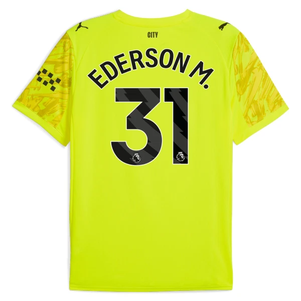 Brankářské Fotbalové Dresy Manchester City Ederson Moraes M. 31 2025-26 Žlutá