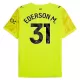 Brankářské Fotbalové Dresy Manchester City Ederson Moraes M. 31 2025-26 Žlutá
