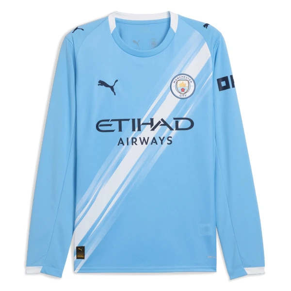 Fotbalové Dresy Manchester City Domácí 2025-26 Dlouhý Rukáv