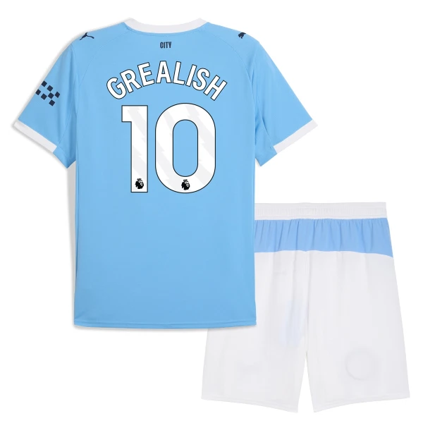 Fotbalové Dresy Manchester City Jack Grealish 10 Dětské Domácí 2025-26 Fotbalové Dresy Manchester City Jack Grealish 10 Dětské Domácí 2025-26