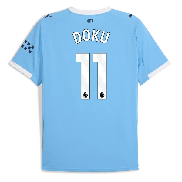 Fotbalové Dresy Manchester City Jérémy Doku 11 Domácí 2025-26 Fotbalové Dresy Manchester City Jérémy Doku 11 Domácí 2025-26