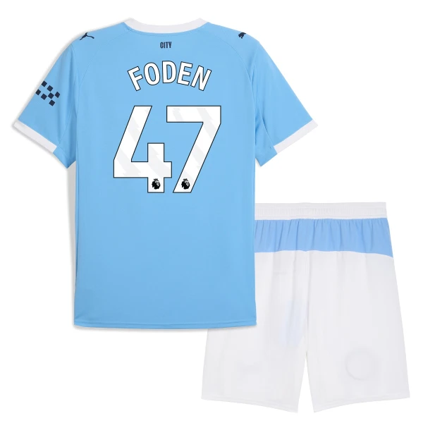 Fotbalové Dresy Manchester City Phil Foden 47 Dětské Domácí 2025-26 Fotbalové Dresy Manchester City Phil Foden 47 Dětské Domácí 2025-26