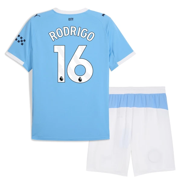 Fotbalové Dresy Manchester City Rodrigo Hernández 16 Dětské Domácí 2025-26 Fotbalové Dresy Manchester City Rodrigo Hernández 16 Dětské Domácí 2025-26