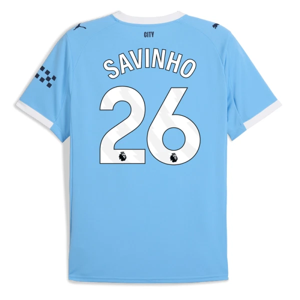 Fotbalové Dresy Manchester City Savinho 26 Domácí 2025-26 Fotbalové Dresy Manchester City Savinho 26 Domácí 2025-26