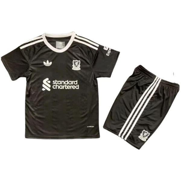 Brankářské Fotbalové Dresy Liverpool FC Dětské 2025-26 Černá