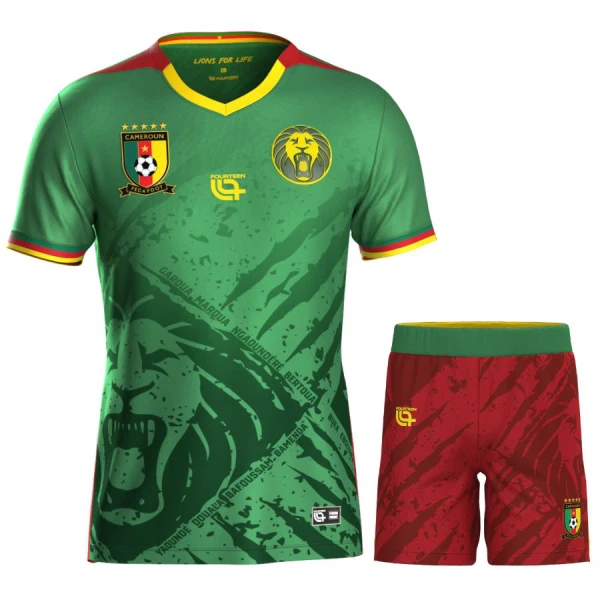 Fotbalové Dresy Kamerun Dětské Domácí 2025 Fotbalové Dresy Kamerun Dětské Domácí 2025