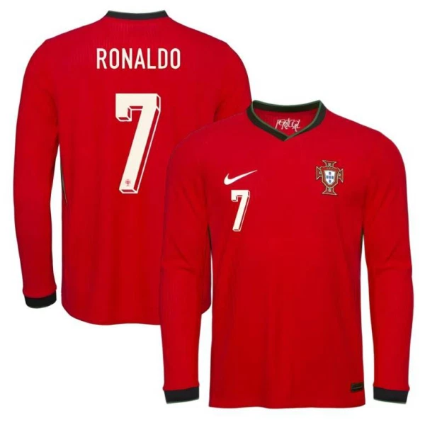 Fotbalové Dresy Portugalsko Cristiano Ronaldo 7 Domácí 2025 Dlouhý Rukáv Fotbalové Dresy Portugalsko Cristiano Ronaldo 7 Domácí 2025 Dlouhý Rukáv