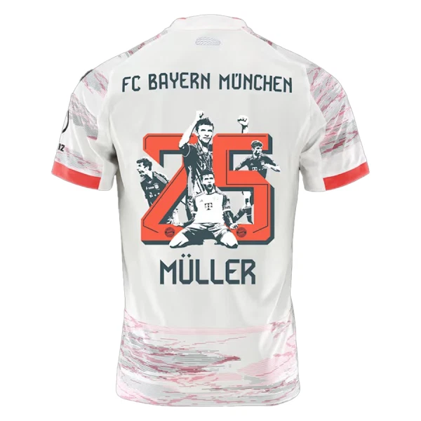 Fotbalové Dresy FC Bayern Mnichov Thomas Müller 25 Venkovní 2025-26 - Speciální