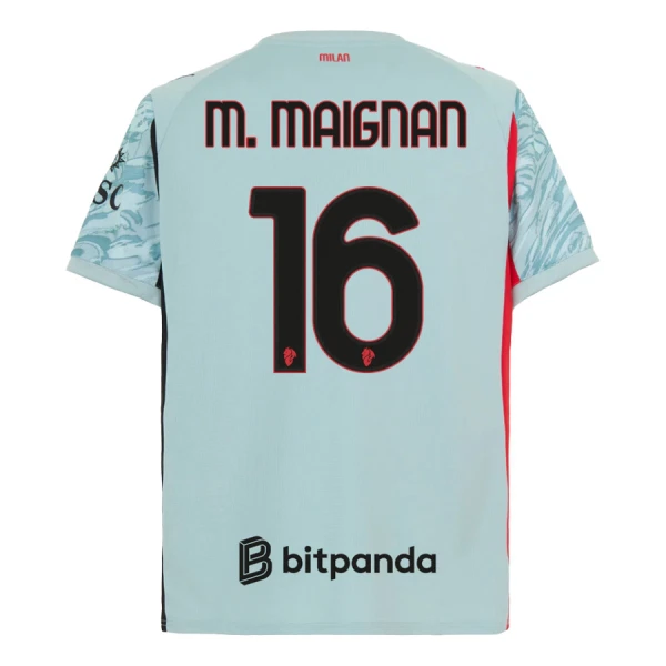 Brankářské Fotbalové Dresy AC Milán M. Maignan 16 2025-26 Modrá Brankářské Fotbalové Dresy AC Milán M. Maignan 16 2025-26 Modrá
