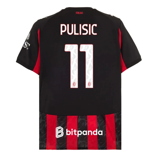Fotbalové Dresy AC Milán Christian Pulišić 11 Domácí 2025-26