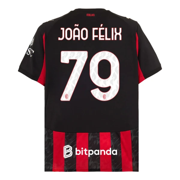 Fotbalové Dresy AC Milán João Félix 79 Domácí 2025-26 Fotbalové Dresy AC Milán João Félix 79 Domácí 2025-26