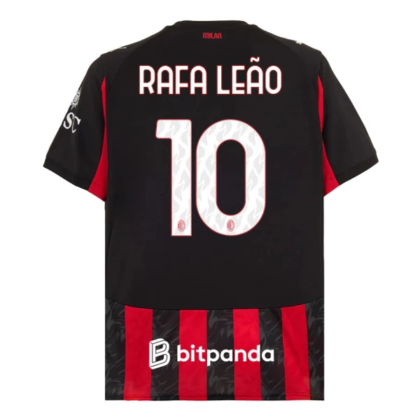 Fotbalové Dresy AC Milán Rafael Leão 10 Domácí 2025-26 Fotbalové Dresy AC Milán Rafael Leão 10 Domácí 2025-26