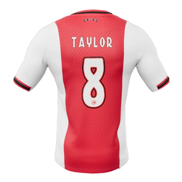 Fotbalové Dresy Ajax Amsterdam Amsterdam Taylor 8 Domácí 2025-26 Fotbalové Dresy Ajax Amsterdam Amsterdam Taylor 8 Domácí 2025-26