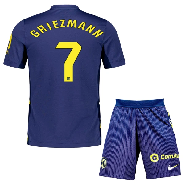 Fotbalové Dresy Atlético Madrid Antoine Griezmann 7 Dětské Venkovní 2025-26 Fotbalové Dresy Atlético Madrid Antoine Griezmann 7 Dětské Venkovní 2025-26