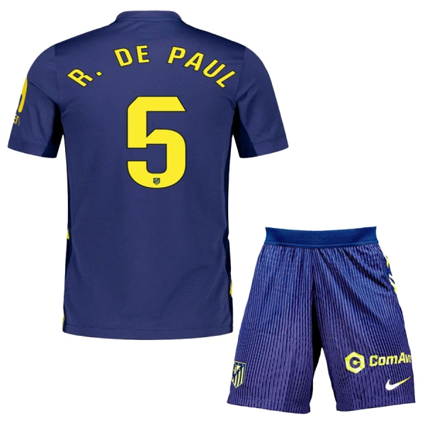 Fotbalové Dresy Atlético Madrid Rodrigo de Paul 5 Dětské Venkovní 2025-26 Fotbalové Dresy Atlético Madrid Rodrigo de Paul 5 Dětské Venkovní 2025-26
