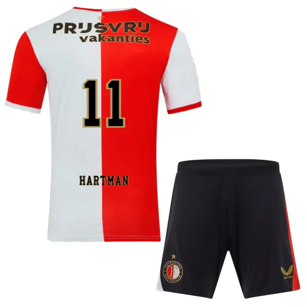 Fotbalové Dresy Feyenoord Rotterdam Hartman 11 Dětské Domácí 2025-26 Fotbalové Dresy Feyenoord Rotterdam Hartman 11 Dětské Domácí 2025-26