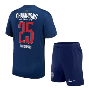Fotbalové Dresy Paris Saint-Germain 1 Star Champions of Europe Dětské Domácí 2024-25