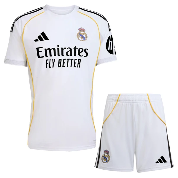 Fotbalové Dresy Real Madrid Dětské Domácí 2025-26 Fotbalové Dresy Real Madrid Dětské Domácí 2025-26