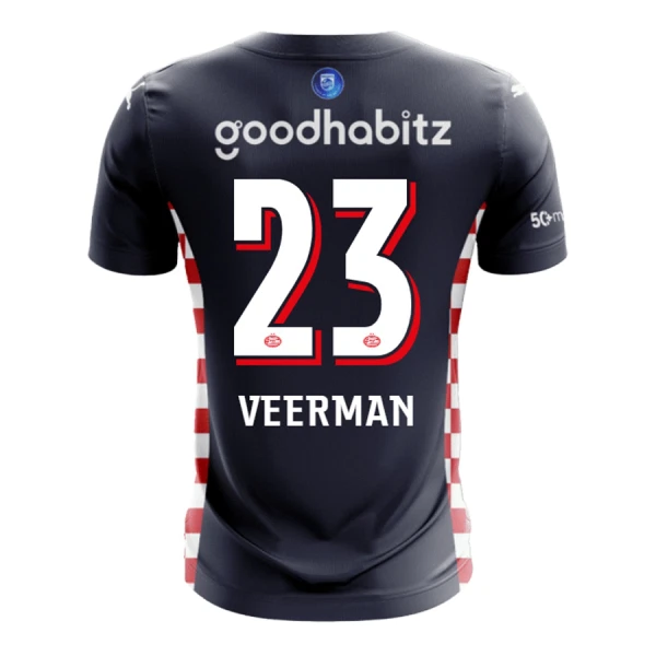 Fotbalové Dresy PSV Eindhoven Veerman 23 Venkovní 2025-26 Fotbalové Dresy PSV Eindhoven Veerman 23 Venkovní 2025-26