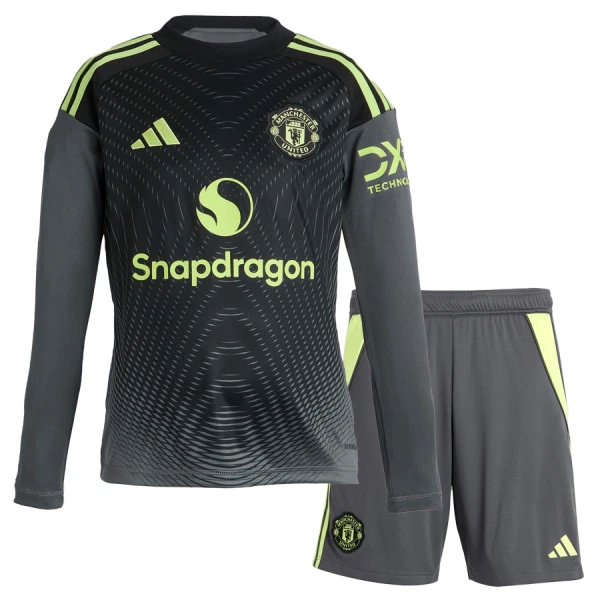 Brankářské Fotbalové Dresy Manchester United Dětské Domácí 2025-26 Dlouhý Rukáv