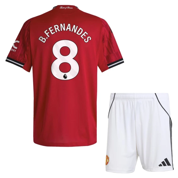 Fotbalové Dresy Manchester United Bruno Fernandes 8 Dětské Domácí 2025-26
