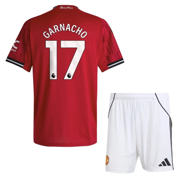 Fotbalové Dresy Manchester United Garnacho 17 Dětské Domácí 2025-26 Fotbalové Dresy Manchester United Garnacho 17 Dětské Domácí 2025-26