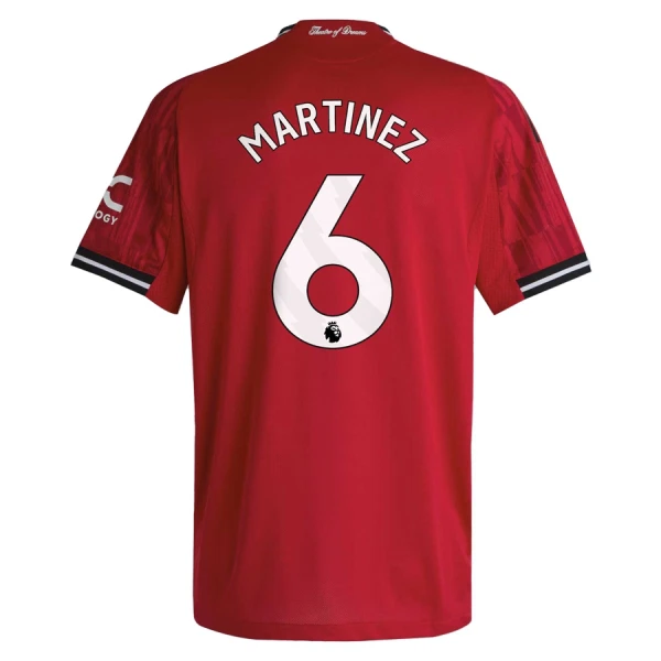 Fotbalové Dresy Manchester United Martinez 6 Domácí 2025-26 Fotbalové Dresy Manchester United Martinez 6 Domácí 2025-26