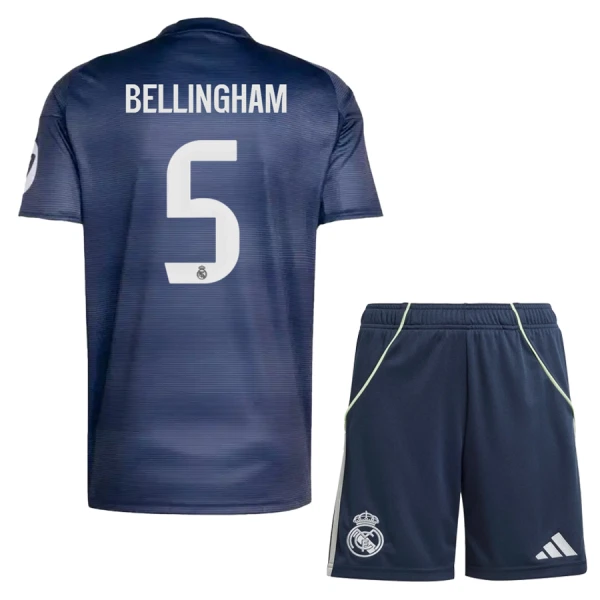 Fotbalové Dresy Real Madrid Jude Bellingham 5 Dětské Venkovní 2025-26 Fotbalové Dresy Real Madrid Jude Bellingham 5 Dětské Venkovní 2025-26