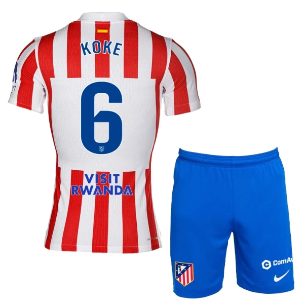 Fotbalové Dresy Atlético Madrid Koke 6 Dětské Domácí 2025-26