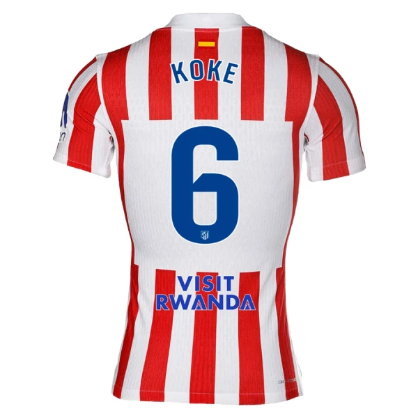 Fotbalové Dresy Atlético Madrid Koke 6 Domácí 2025-26 Fotbalové Dresy Atlético Madrid Koke 6 Domácí 2025-26