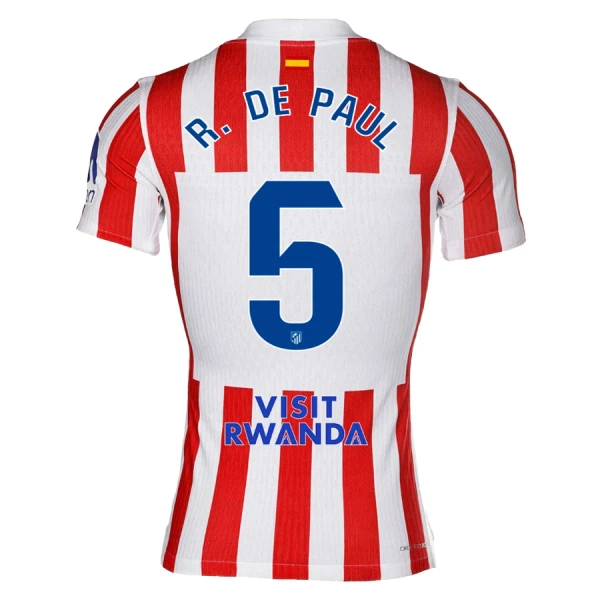 Fotbalové Dresy Atlético Madrid Rodrigo de Paul 5 Domácí 2025-26 Fotbalové Dresy Atlético Madrid Rodrigo de Paul 5 Domácí 2025-26
