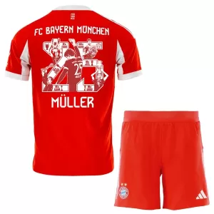 Fotbalové Dresy FC Bayern Mnichov Thomas Müller 25 Dětské Domácí 2025-26 - Speciální