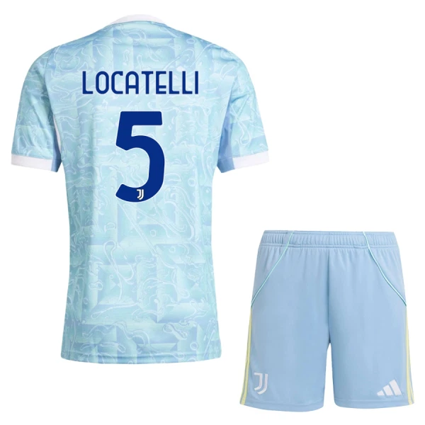 Fotbalové Dresy Juventus Locatelli 5 Dětské Venkovní 2025-26 Fotbalové Dresy Juventus Locatelli 5 Dětské Venkovní 2025-26