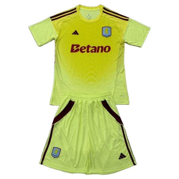 Brankářské Fotbalové Dresy Aston Villa Dětské 2025-26 Žlutá