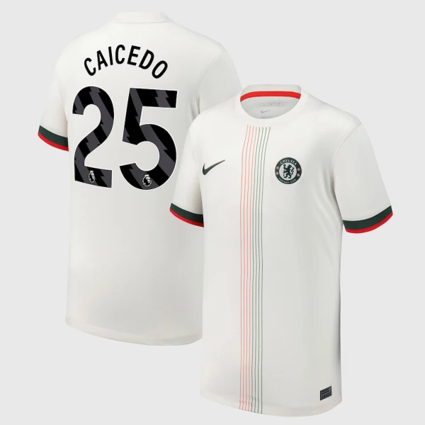 Fotbalové Dresy Chelsea FC Caicedo 25 Venkovní 2025-26