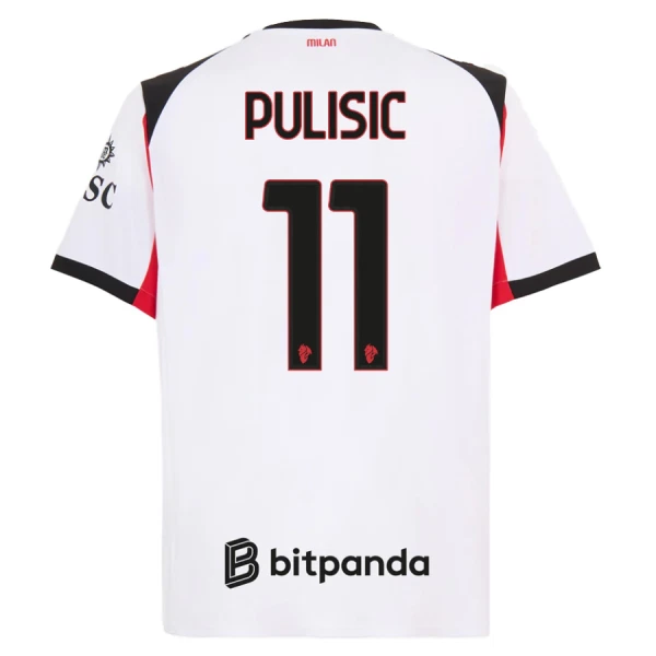 Fotbalové Dresy AC Milán Christian Pulišić 11 Venkovní 2025-26 Fotbalové Dresy AC Milán Christian Pulišić 11 Venkovní 2025-26