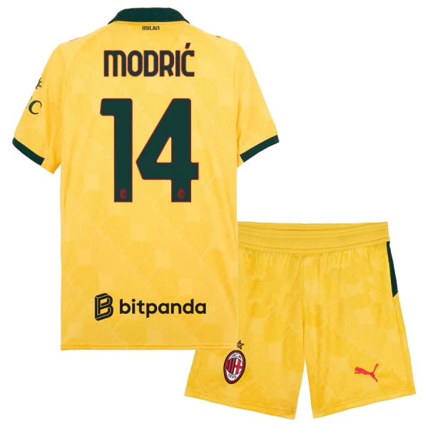 Fotbalové Dresy AC Milán Luka Modric 14 Dětské Alternativní 2025-26 Fotbalové Dresy AC Milán Luka Modric 14 Dětské Alternativní 2025-26