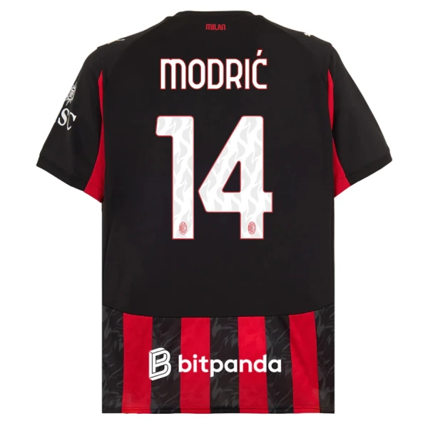 Fotbalové Dresy AC Milán Luka Modric 14 Domácí 2025-26 Fotbalové Dresy AC Milán Luka Modric 14 Domácí 2025-26