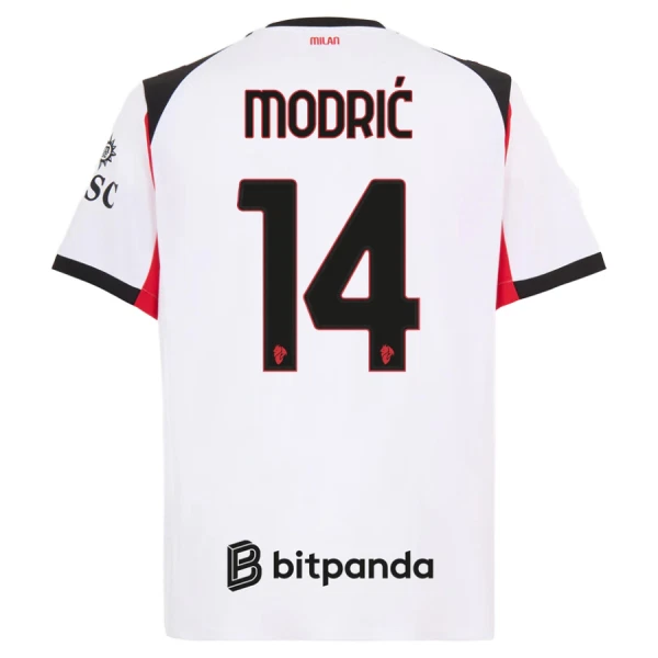 Fotbalové Dresy AC Milán Luka Modric 14 Venkovní 2025-26 Fotbalové Dresy AC Milán Luka Modric 14 Venkovní 2025-26