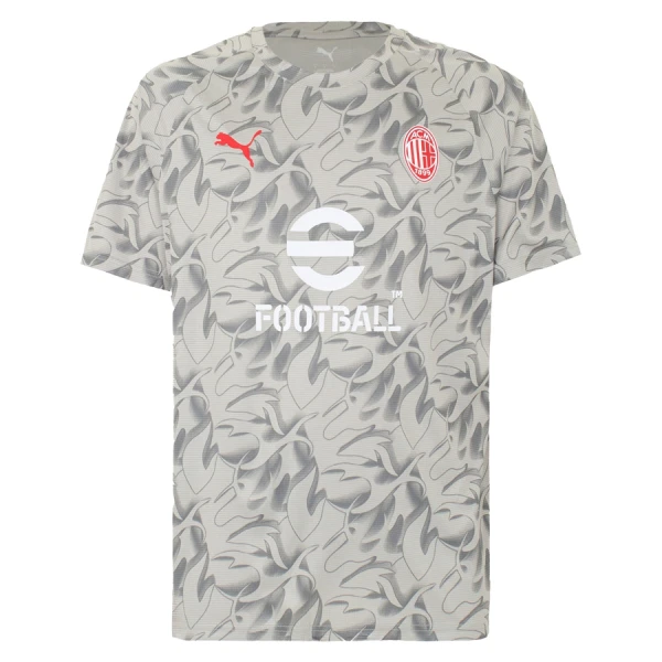 Fotbalové Dresy AC Milán Pre-Match 2025-26 Šedá Fotbalové Dresy AC Milán Pre-Match 2025-26 Šedá