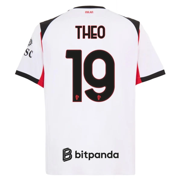 Fotbalové Dresy AC Milán Theo Hernández 19 Venkovní 2025-26 Fotbalové Dresy AC Milán Theo Hernández 19 Venkovní 2025-26