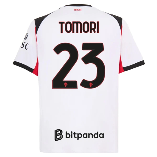 Fotbalové Dresy AC Milán Tomori 23 Venkovní 2025-26 Fotbalové Dresy AC Milán Tomori 23 Venkovní 2025-26