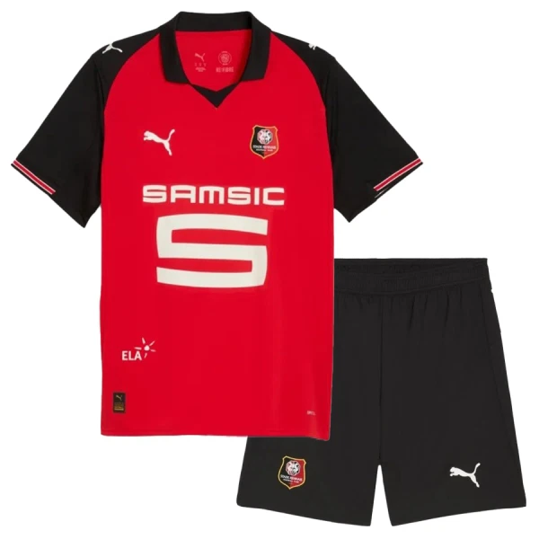 Fotbalové Dresy Stade Rennais Dětské Domácí 2025-26 Fotbalové Dresy Stade Rennais Dětské Domácí 2025-26