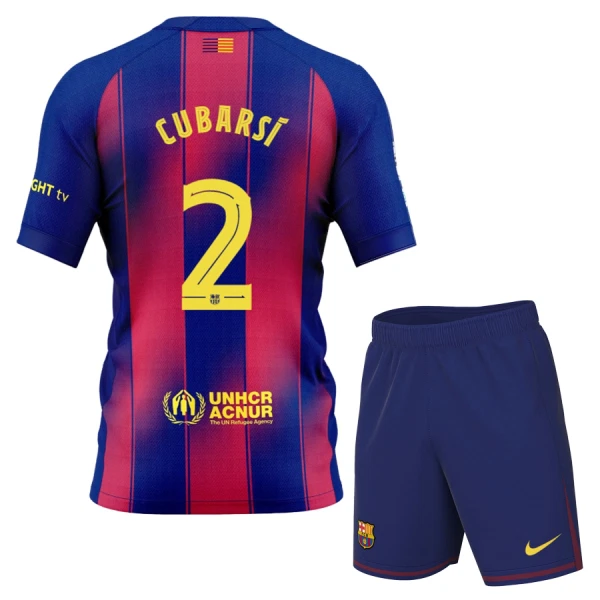 Fotbalové Dresy FC Barcelona Cubarsi 2 Dětské Domácí 2025-26 Fotbalové Dresy FC Barcelona Cubarsi 2 Dětské Domácí 2025-26