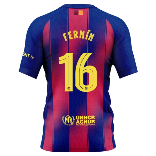 Fotbalové Dresy FC Barcelona Fermin 16 Domácí 2025-26 Fotbalové Dresy FC Barcelona Fermin 16 Domácí 2025-26
