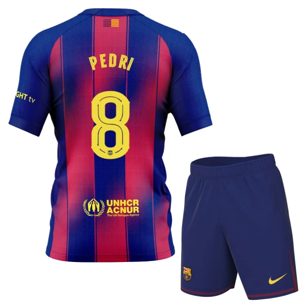 Fotbalové Dresy FC Barcelona Pedri 8 Dětské Domácí 2025-26 Fotbalové Dresy FC Barcelona Pedri 8 Dětské Domácí 2025-26