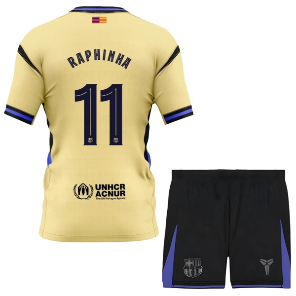 Fotbalové Dresy FC Barcelona x Kobe Bryant Raphinha 11 Dětské Venkovní 2025-26 Fotbalové Dresy FC Barcelona x Kobe Bryant Raphinha 11 Dětské Venkovní 2025-26