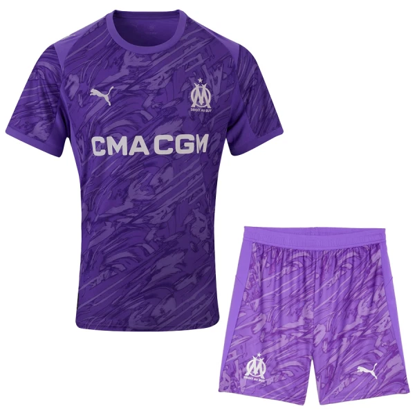 Brankářské Fotbalové Dresy Olympique de Marseille Dětské 2025-26 Nachový Brankářské Fotbalové Dresy Olympique de Marseille Dětské 2025-26 Nachový